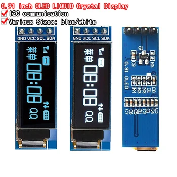 0.91 palčni OLED zaslon modul bela/modra OLED 128X32 LCD LED Zaslon SSD1306 12864 0.91 IIC i2C Komunikacijo za ardunio
