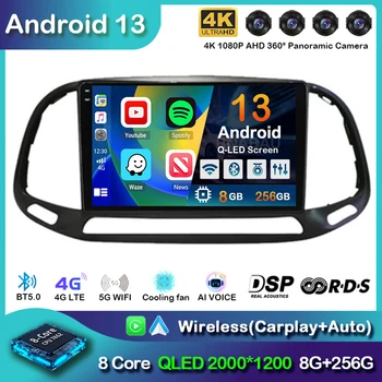 Android 13 Carplay Auto avtoradio Za Fiat Doblo 2015 2016 2017 2018 2019 Večpredstavnostna GPS Video Predvajalnik Navigacija Stereo 2din DVD