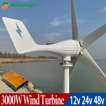 3000W Wind Generator Energije brez 3KW Proste Energije Magnetni Generator 12V 24V 48V Vetrne Turbine S Krmilnikom za Dom Naprave
