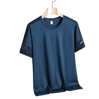 Hitro Suhe Šport T-Shirt za Moške 2023 Kratek Rokav Poletje Priložnostne Tiskanja Plus Prevelik 3XL T-Shirt Vrhu T-Shirt TELOVADNICE T-Shirt Obleko