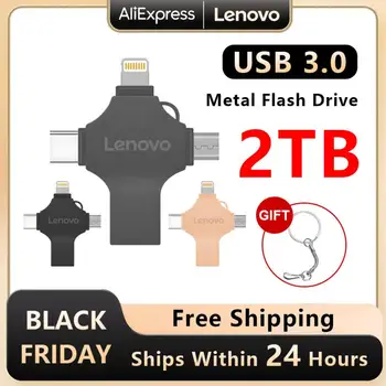 Lenovo 2TB USB Flash Disk Visoke Hitrosti Pero Disk 1TB 512GB 128GB 256GB USB OTG Tip-C 4 V 1 Pero Disk 128GB za Prenosni RAČUNALNIK