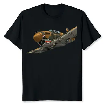 Nova Omejena Super P-40 Warhawk bombniki WW2 Letalo Vojaško T-Shirt