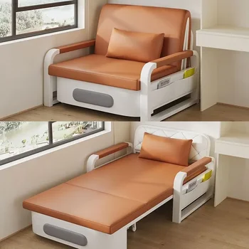 Enojni kavč, zložljivi dvojno rabo 2023 nova majhna enota za zložljivo posteljo, balkon večnamenske in enostavno tehnologije tkanine