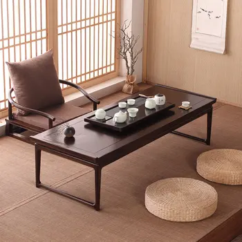 Tatami mizico, Japonski ondol tabela, nizko mizo, Kitajski stari elm lesa zen bay window tabela, gospodinjski masivnega lesa čaj tabela