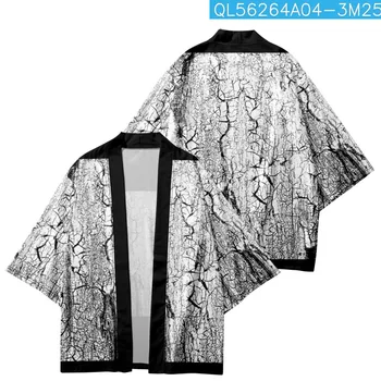 Japonski Kimono Hlače Yukata Cosplay Krekinga Vzorec Tiskanja Jopico Poletje Plaža Harajuku Športna Majica Ženske Moški Haori