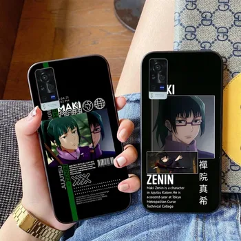 Anime Maki Zenin Primeru Telefon Za VIVO Y95 Y93 Y31 Y20 V19 V17 V15 Pro X60 NEX Mehko Črno Telefon Kritje