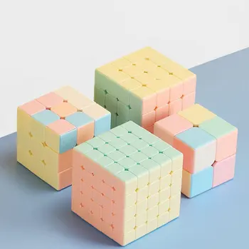 3x3 Magic Cube Stickerless Nemoteno Produktivnost Kocka Macaron Color Magic Cube Za Otroke, Odrasle 3x3 Magic Cube