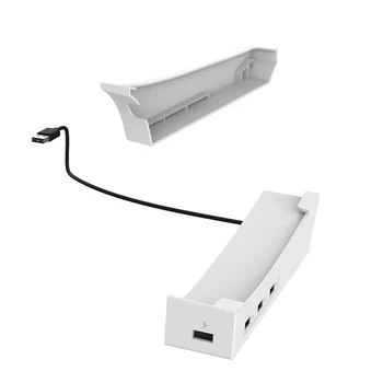 Za PS5 Stati Vodoravno Konzole za Shranjevanje Zaslon Desk Nosilec S 4-Port USB Hub Znanja Držalo Za PS5 Slim Konzole Dodatki