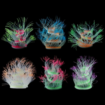 Svetlobna Koralni FishTanks Ornament Sinkable Umetne Pokrajine Akvarijih Decors 6XDE