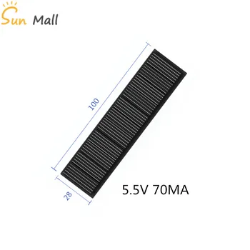 Mini Mono Solarni Panel 5V 70MA za DIY Igrača/Sončna Trata Senzorja Svetlobe, Luči/ Solarna Svetilka 5,5 V
