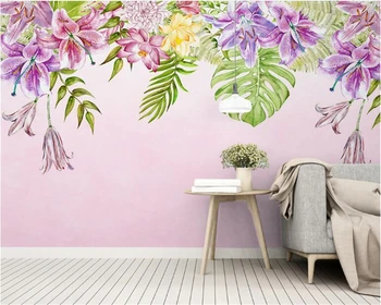 beibehang po Meri Osebnost Klasičnih 3d Ozadje Nordijska Preprosto Ročno Poslikane Rastlin Mozaik TV Ozadju stene papirjev doma dekor