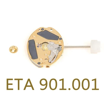 Novo verodostojna Swiss ETA 901001 gibanje ETA901.001 zlato kvarčni gibanje, pazi dodatki