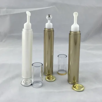 15ML zlato/srebro brezzračnim plastičnih losjon steklenico ali brezzračnim eyecream steklenico z brezzračnim črpalke se lahko uporabljajo za Kozmetične Embalaže