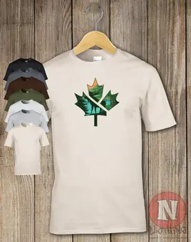 Maple leaf T-shirt moose narave veliko na prostem grafični natisniti tee