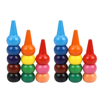2X Prst Barvice Za Toddlers, 12 Barv Prst Barve držalo Barvice Za Dojenčke Malčka, Barvice Stroj