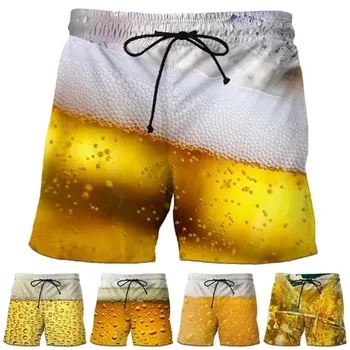 Moške pivo hlače, 3D tiskanih kopalke, plaža kopalke, šport, telovadba, novo 2023