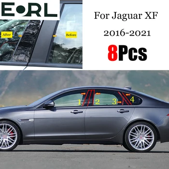 Nov Prihod Vroče 8PCS Polirani Stebra delovna mesta, Primerna Za Jaguar XF 2016 - 2021 Okno Trim Kritje BC Stolpec Nalepka