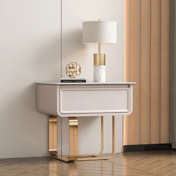Ob postelji kabinet italijanski slog luksuzni postelji kabinet Preprost post-moderne spalnice omara za shranjevanje
