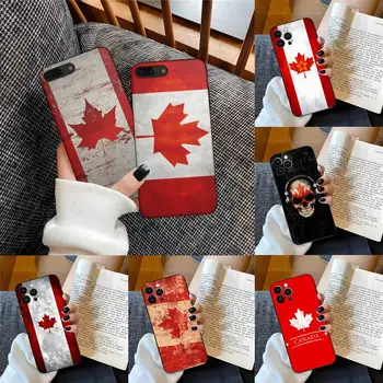 Kanadsko Zastavo Primeru Telefon Za IPhone 14Plus 14 13 12 11 Pro Max Mini Xr Xs X 7 8 Plus SE2020 Mehko Funda Lupini Pokrov