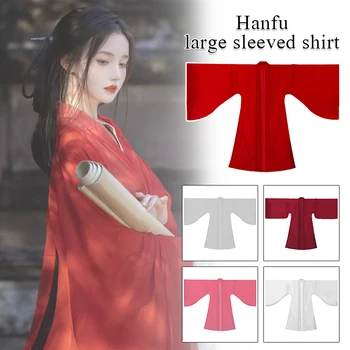 Rdeča Hanfu Ženske Starodavne Kitajske Oblačila Širok Rokav Šifon Plašč Jopico Plašč Festival Kostum Ples Stopnji Uspešnosti Hanbok