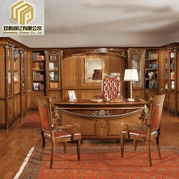 Evropski masivnega lesa, carvinga hotel spalnica doma študija pohištvo tabela Ameriški računalniški mizi domači naslonjač