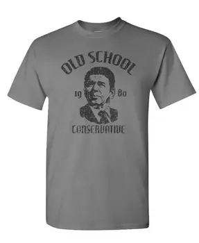 OLD SCHOOL KONZERVATIVNO - ronald reagan - Moški Bombaža T-Shirt