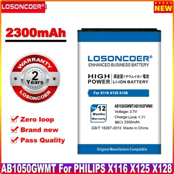 LOSONCOER 2300mAh AB1050GWMT AB1050FWMX Za PHILIPS Xenium E255 X116 X125 X126 E103 E106 X128 Mobilnega Telefona Baterije+Hitro Prišli