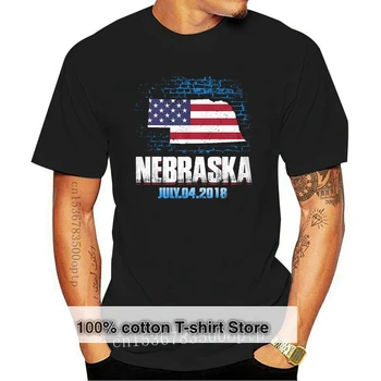 Moški Majica s kratkimi rokavi NEBRASKA T SHIRT AMERIŠKI ZDA ZASTAVO 4. O Ženske T-Shirt