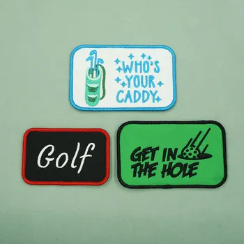 golf Oznako Vezenega Obliži Zapestnica Nahrbtnik Značko z Varnostno Kljuko za Obleko