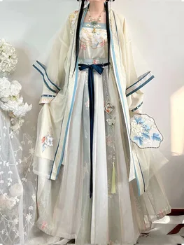 Dvanajst Cvet Bogov Original Song Dinastije Hanfu Ženske Boljše Beizi Dnevno Stari Slog Pas-dolžina Stari Kostum Pomlad
