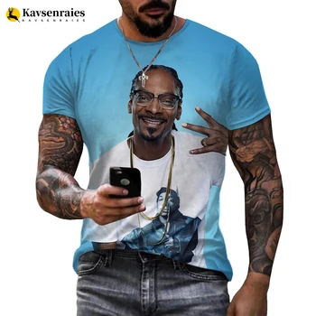 Moški Ženske Ulične Hip Hop Kratek Rokav Snoop Dogg 3D Natisnjeni T-shirt Moda Priložnostne Harajuku Puloverju Rapper Tees Vrhovi 6XL