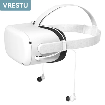 3D VR Žične Slušalke za V uho Zmanjšanje Hrupa Slušalke za Oculus Quest2 Navidezna Resničnost, Igro VR Gaming Čepkov Čelada za Slušalke