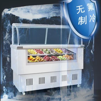 Komercialni Sladoled Zaslona Kabinet, velika Zmogljivost Popsicle Zaslon Omare Zamrzovalne skrinje za Zagotavljanje Kakovosti