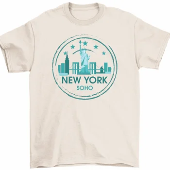 New York Soho T Shirt Manhattan, new yorku Skyline Kip Svobode Potovanja