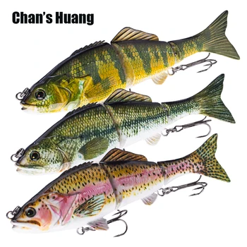 Chan je Huang je 15,5 CM 50 G / 6.1 PALČNI 1.76 OZ Potopu Multi Spojen Umetno Plavati Težko Vabe Bas 2-Spojenih Swimbait Ribolov Vab