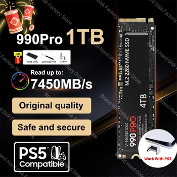 2024 Original NVME M2 990 PRO pogonu SSD, 1TB 2TB 4TB 8TB 2280 PCIe Gen 5.0 za Trdi Disk za Notranji ssd za PlayStation 5 Laptop ps5