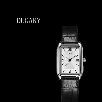 DUGARY Moda za ženske quartz uro Letnik vrh prodaje pravokotnik Ročne Nove Super darila klasična Moška ura Nepremočljiva