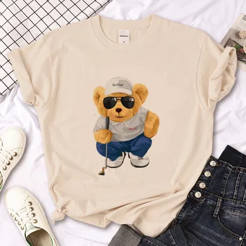 Medved majica s kratkimi rokavi ženske poletne ulične oblikovalec tshirt dekle ulične oblačila