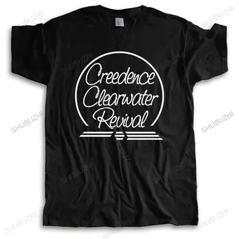 novo prispeli moški t-shirt posadke vratu tees poletje CCR Creedence Clearwater Revival Rock Legend je veliko loose unisex black tee-majice