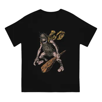 Barve T-Shirt za Moške Kapetan Caveman Avanture Smešno Bombaž Tees Krog Vratu Kratek Rokav T Shirt Tiskanih Obleke