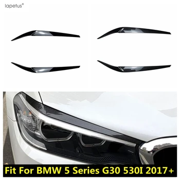 ABS Črnih Ogljikovih Vlaken Smerniki Veke Obrvi Kritje Trim Za BMW Serije 5 G30 530I 2017 - 2023 Avto Dodatki Zunanjost