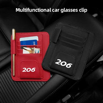 Multifunkcijski avto očala posnetek Za Peugeot 206 Kartice Očala Pero Shranjevanje Držalo za sončna Očala Imetnika avto poslovne kartice, račun imetnika