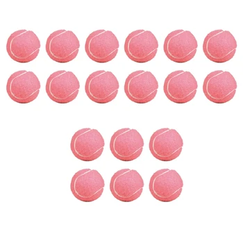 18Pcs Paket Pink Teniških Žogic so Odporni na Obrabo, Elastična Usposabljanje Kroglice 66Mm Ženske Začetnike Praksi Tenis Žogo Za Klub