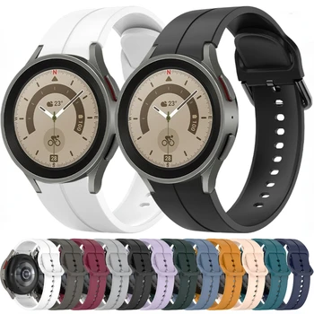 Silikonski Trak za Samsung Galaxy Watch 4/5/6 44 mm 40 mm/5 Pro 45mm Barvne Sponke Manšeta Samsung Watch 6/4 Klasičnih 47mm 46mm