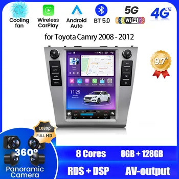 Android 12 Multimedijski Predvajalnik, 2 DIN avtoradia za Toyota Camry 2008 2009 2010 2011 2012 z GPS Navigacijo Samodejno Stereo Vodja Enote