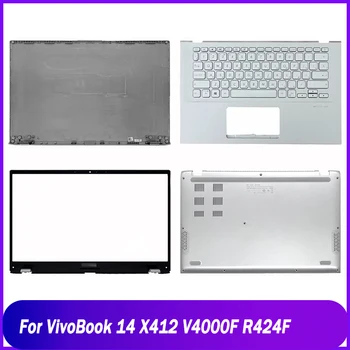 Zadnji Pokrov Za ASUS VivoBook 14 X412 V4000F R424F Prenosni računalnik, LCD Zadnji Pokrov Prednji Plošči podpori za dlani S Tipkovnico Dnu Znanja Primeru Srebrna
