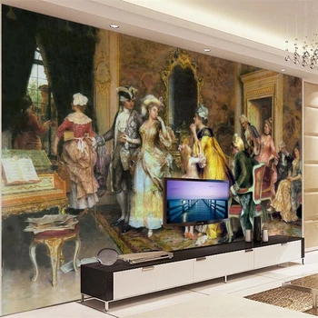 beibehang papier peint ozadje po Meri 3d freske Evropsko sodišče aristokratski značaj oljna slika, TV ozadju stene papirja