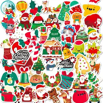 50pcs Vesel Božič Nalepke Risanka Decal za Prenosnik Srčkan Božič Santa Claus Nalepke božični Album Nalepk