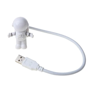 USB Noč Svetlobe LED Astronavt Desk Prilagodljivo LED Nočna 5V Branje Tabela Svetlobo Prostoru Človek Dekoracijo
