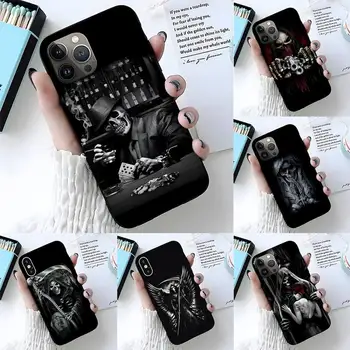 Grim Reaper Lobanje Okostje Primeru Telefon za IPhone 13 12 11 Pro Max Mini Xs X Xr 7 8 6 6s Plus Se 2020 Visoke Kakovosti Macia Capa